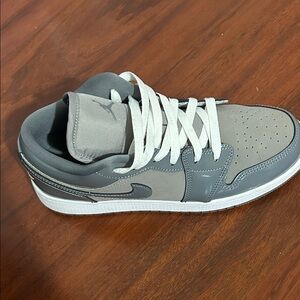 Jordan Kids Gray and White Sneakers